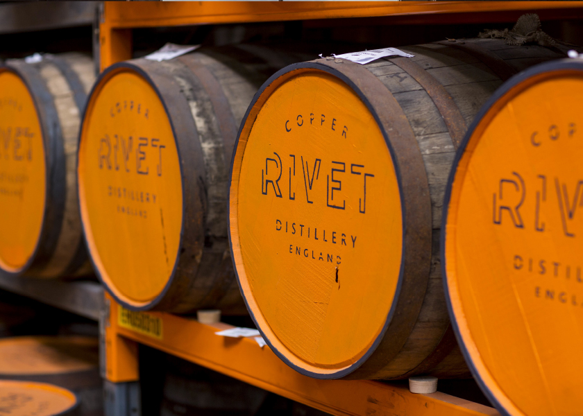 Copper Rivet Distillery barrels photo